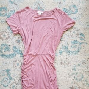 L space pink ruffle dress